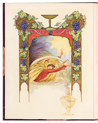 Khayyam, Omar (1048-1131) & Edward Fitzgerald, trans. (1809-1883) Rubaiyat of Omar Khayyam, limited edition with illuminated additions.